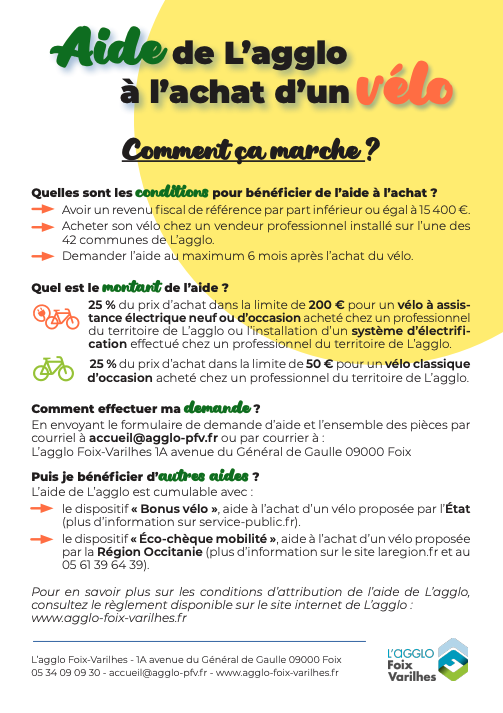 Aide achat velo - verso